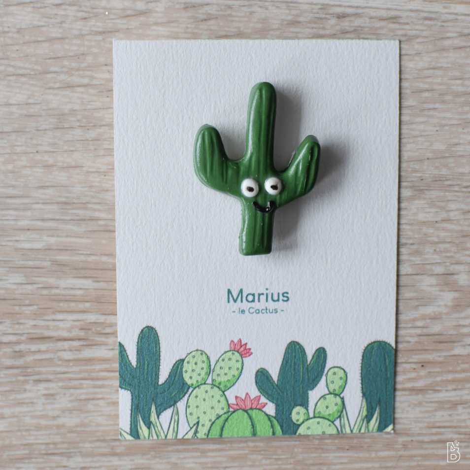 Marius le Cactus, pins - Biscuit Design