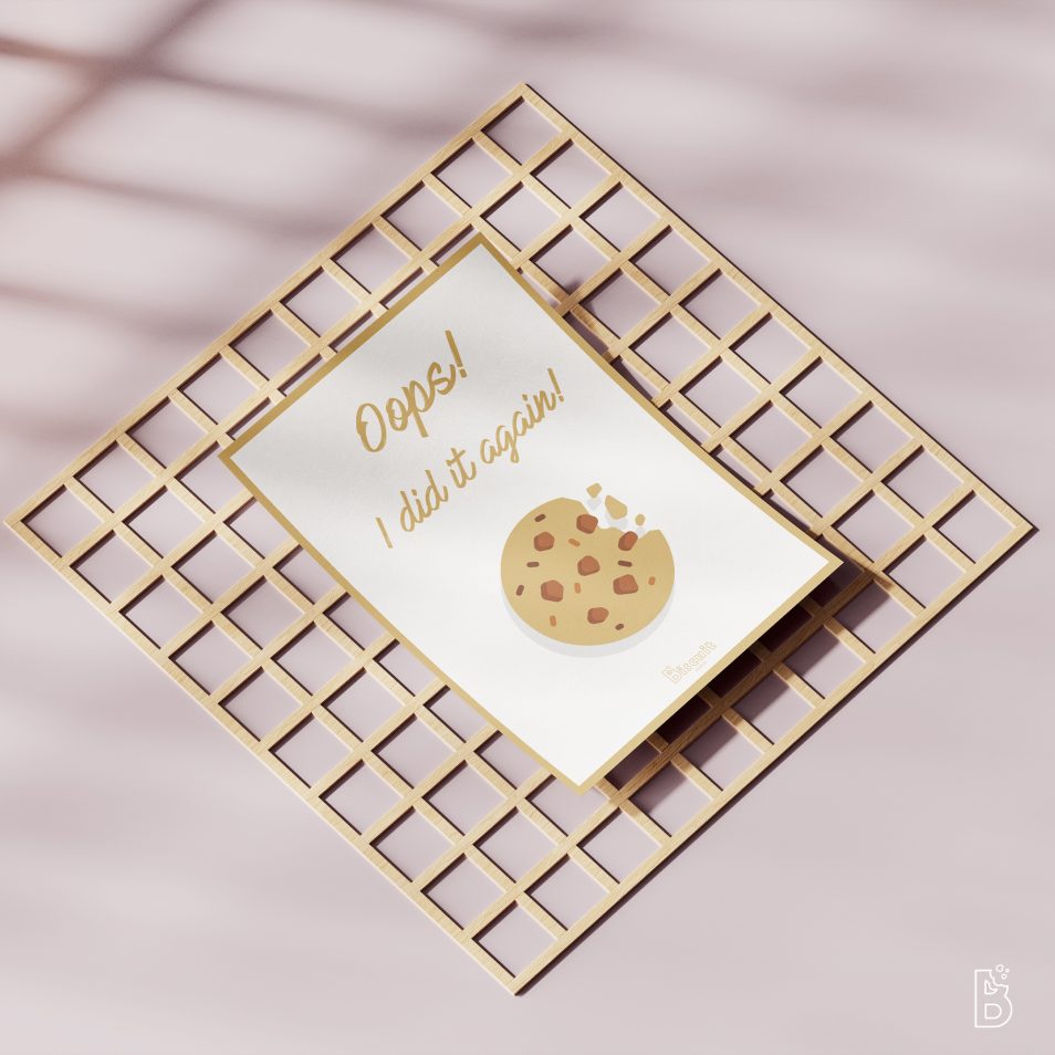 Affiche A4 "Oops" - Biscuit Design