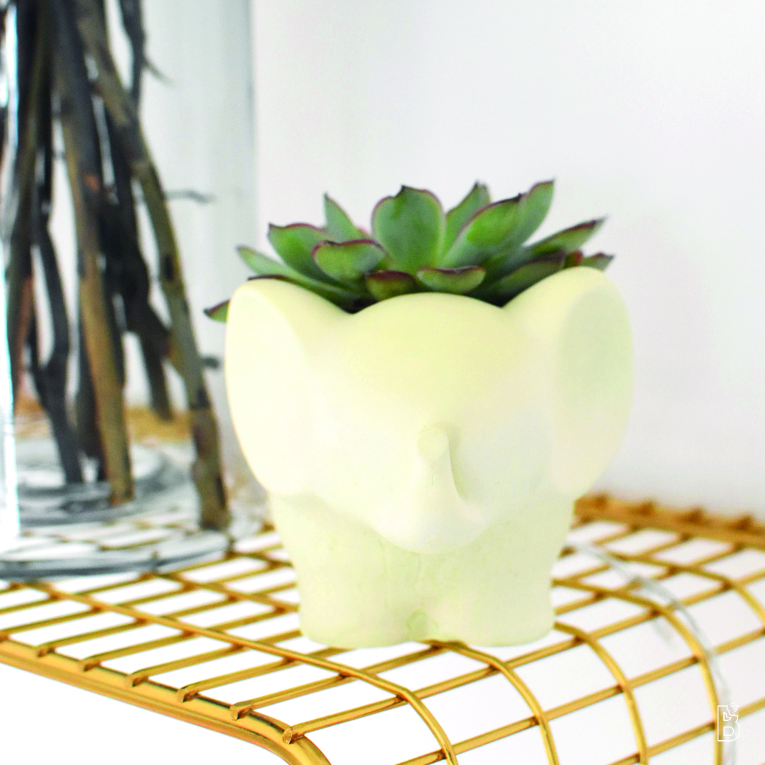 Mini pot de fleurs éléphant - Biscuit Design